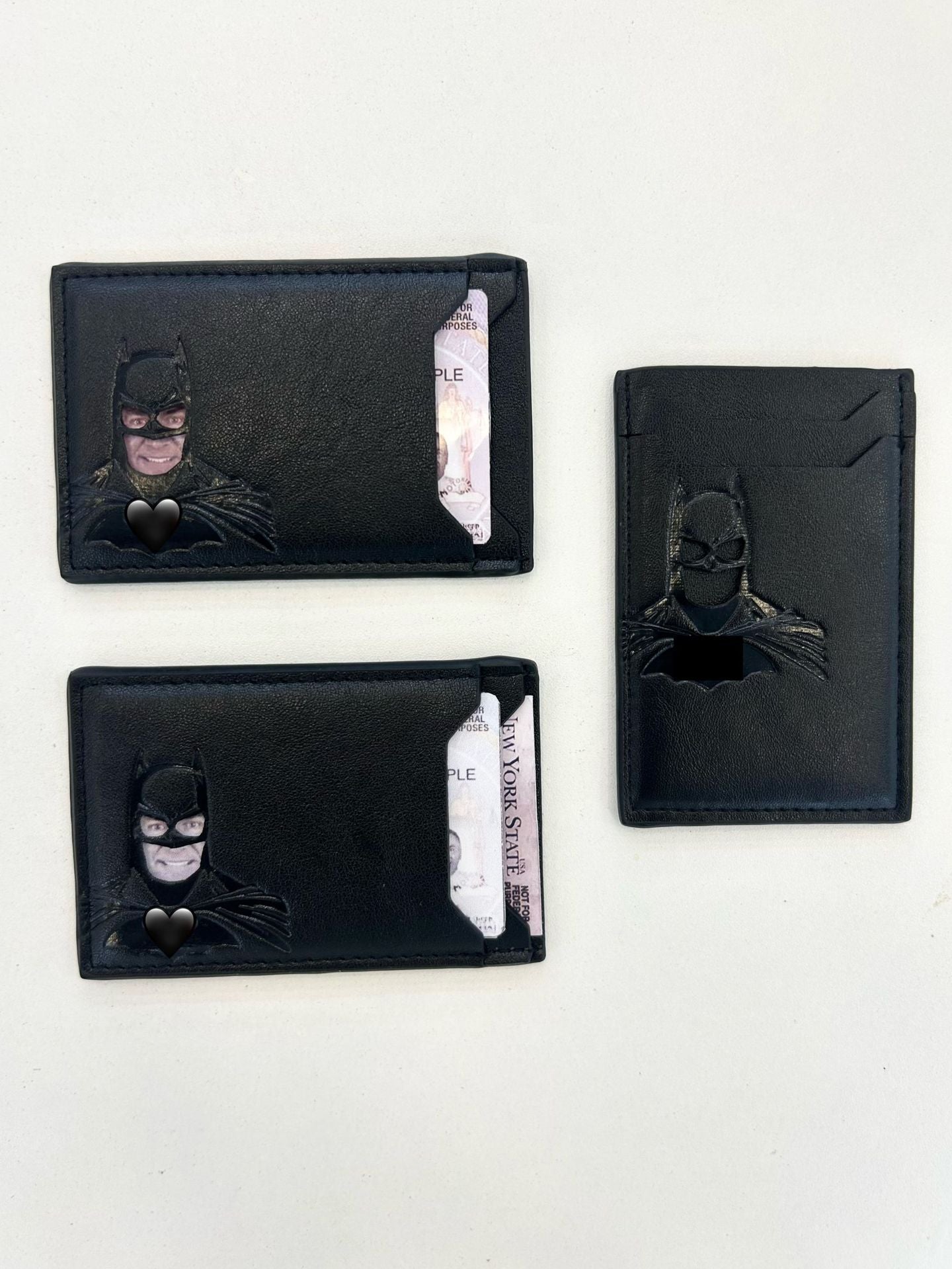 🦇 Custom Leather Wallet – Bat ID Holder, Personalized Bat Identity Wallet! ✨