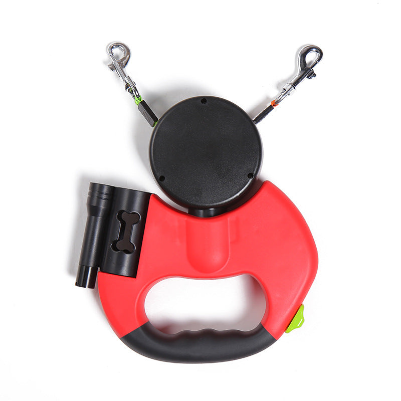 🐾 Dual-Head Retractable Dog Leash – 3M Length, Night Safety Must-Have! 🌙