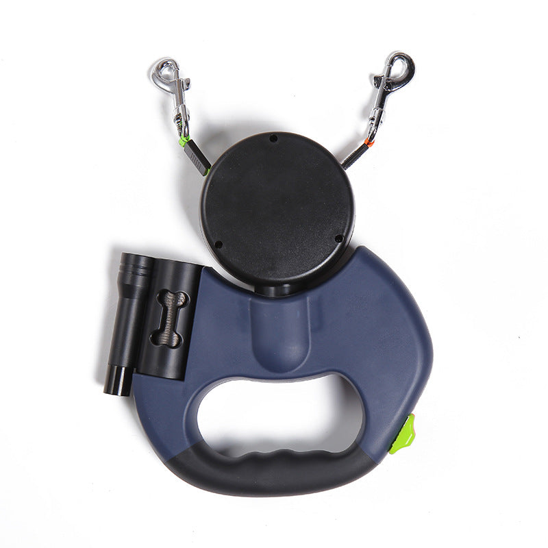 🐾 Dual-Head Retractable Dog Leash – 3M Length, Night Safety Must-Have! 🌙