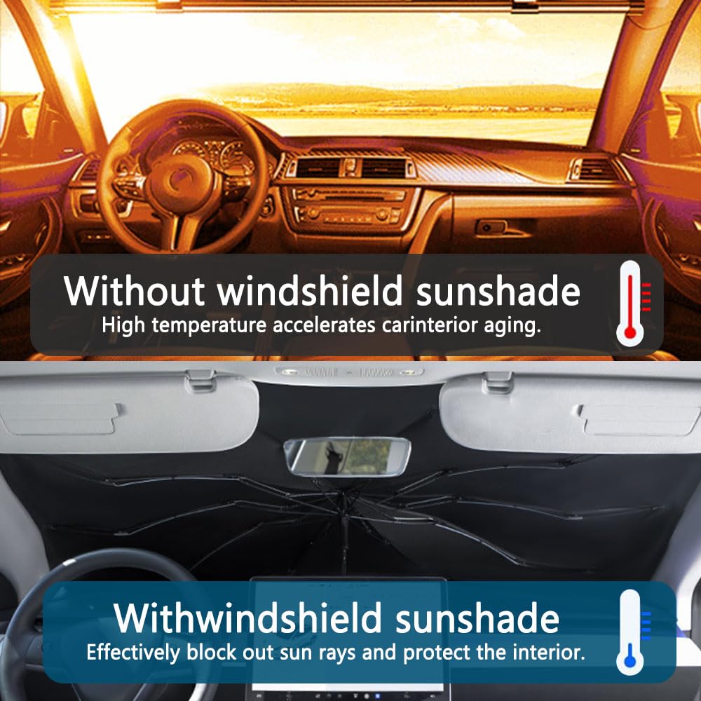 ☀️ Car Windshield Umbrella – 99.9% UV Block, Cool Interior Must-Have! 🚗