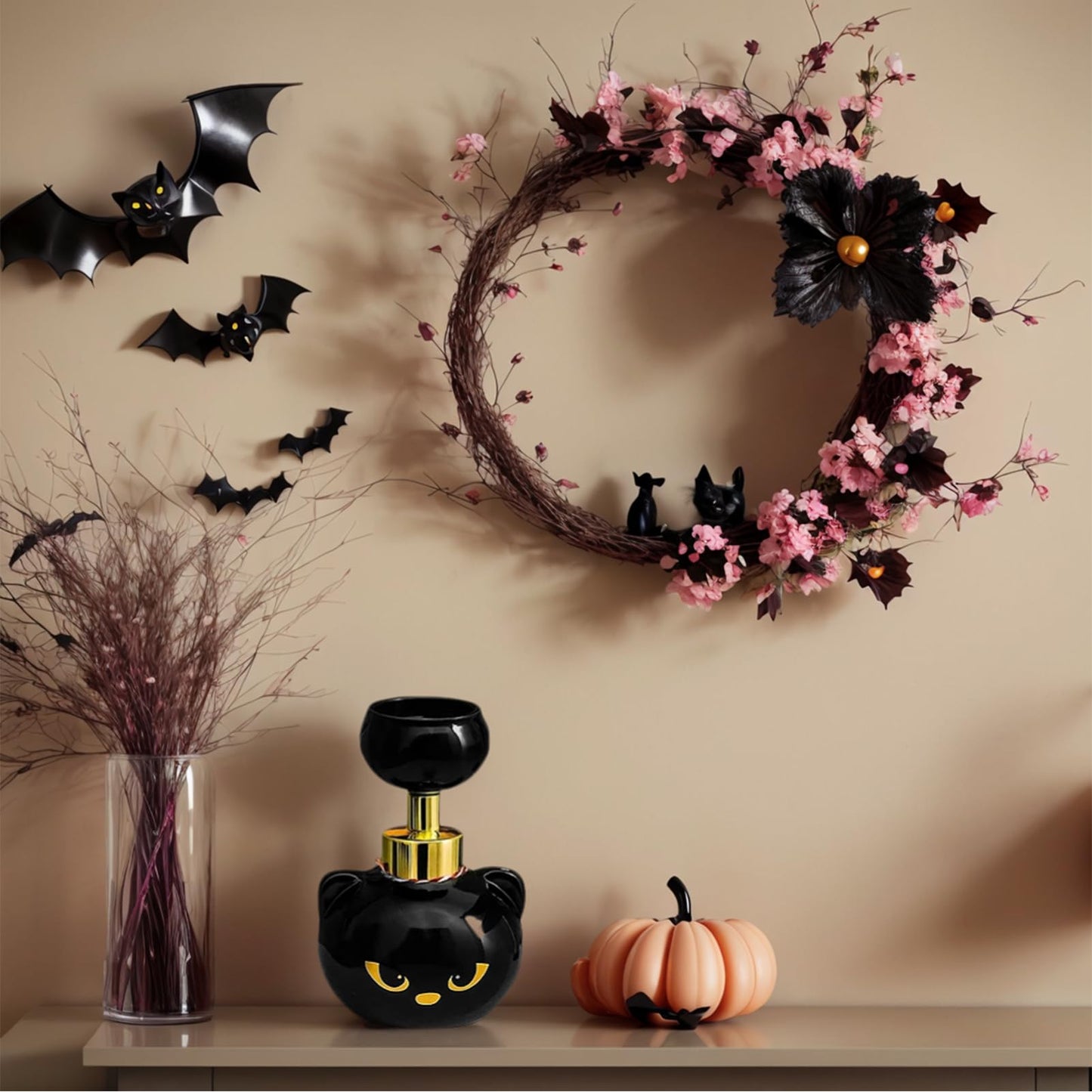 🐾 Paw Shape Soap Dispenser – Reusable for Bathroom/Kitchen, Halloween Holiday Decor! ✨