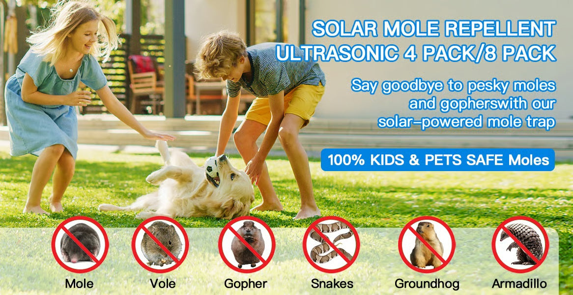 🔥Solar Power Mouse Mole Snakes Pest Rodent Repeller