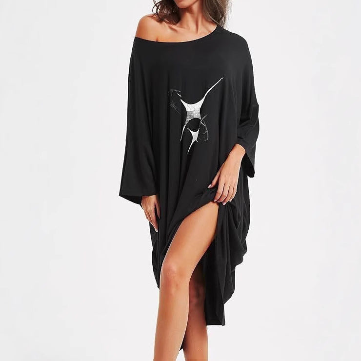 👚 Plus Size Women's Nightgown – Short-Sleeve, Pockets, Cozy Home Essential! ✨