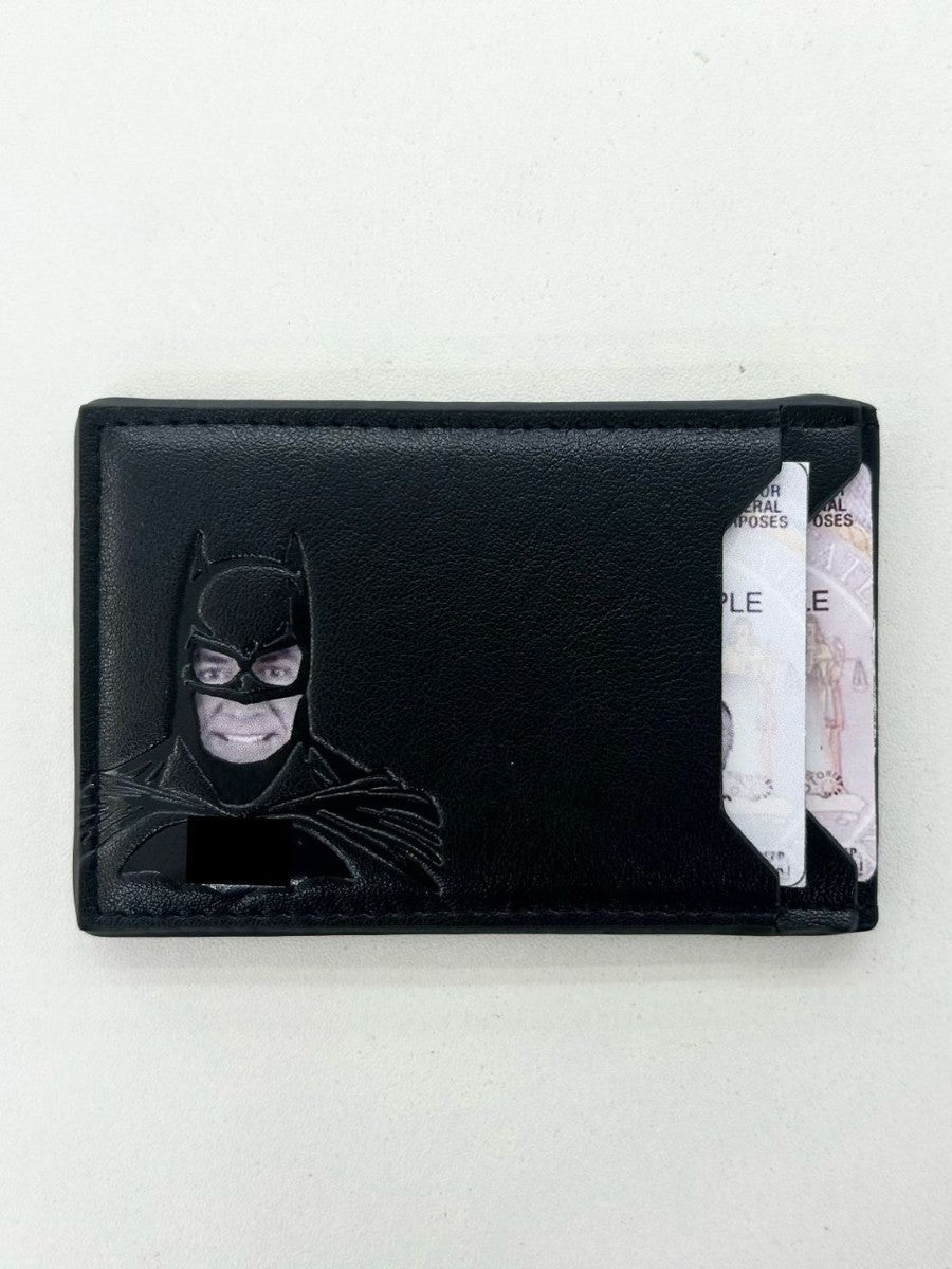 🦇 Custom Leather Wallet – Bat ID Holder, Personalized Bat Identity Wallet! ✨