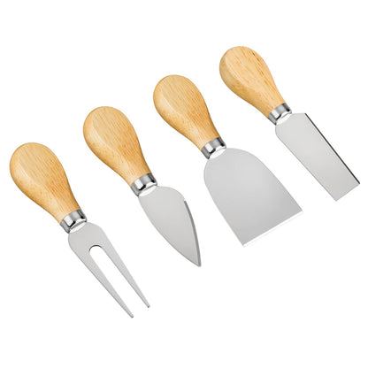 🧀 Stainless Steel Cheese Knife Set – 3/4 Pieces, Butter Knife & Fork Combo! ✨