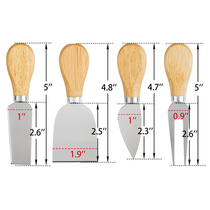 🧀 Stainless Steel Cheese Knife Set – 3/4 Pieces, Butter Knife & Fork Combo! ✨