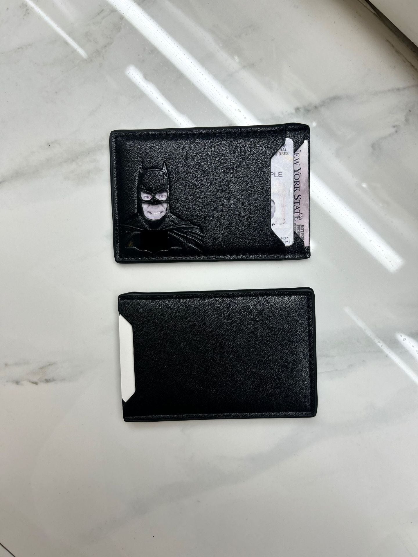 🦇 Custom Leather Wallet – Bat ID Holder, Personalized Bat Identity Wallet! ✨