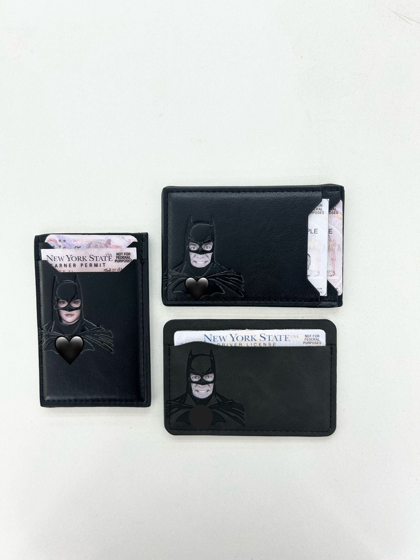 🦇 Custom Leather Wallet – Bat ID Holder, Personalized Bat Identity Wallet! ✨