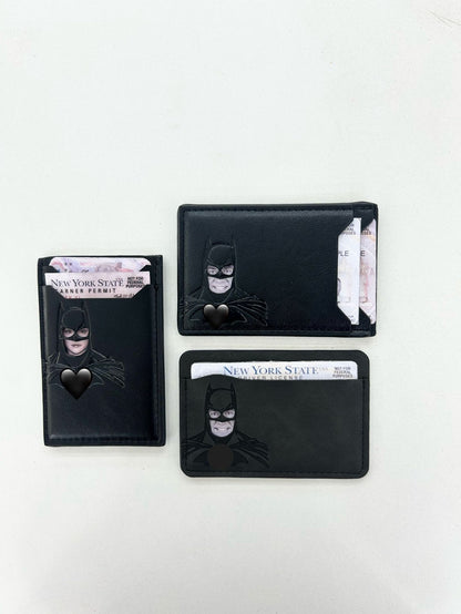 🦇 Custom Leather Wallet – Bat ID Holder, Personalized Bat Identity Wallet! ✨