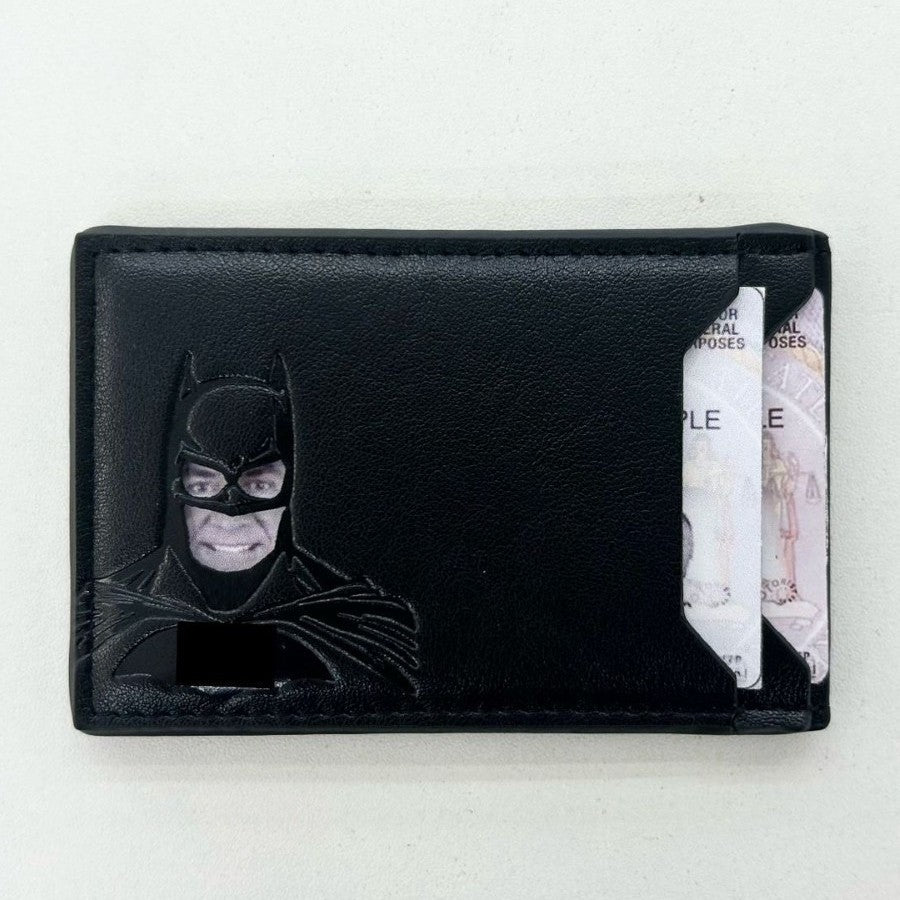 🦇 Custom Leather Wallet – Bat ID Holder, Personalized Bat Identity Wallet! ✨