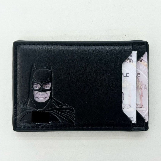 🦇 Custom Leather Wallet – Bat ID Holder, Personalized Bat Identity Wallet! ✨