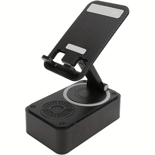 📱 5-in-1 Wireless Phone Stand – 360° Adjust, HD Sound, Mic & Remote (Tablets/Androids)! ✨