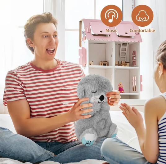 Cute breathing otter comfort bear plush toy