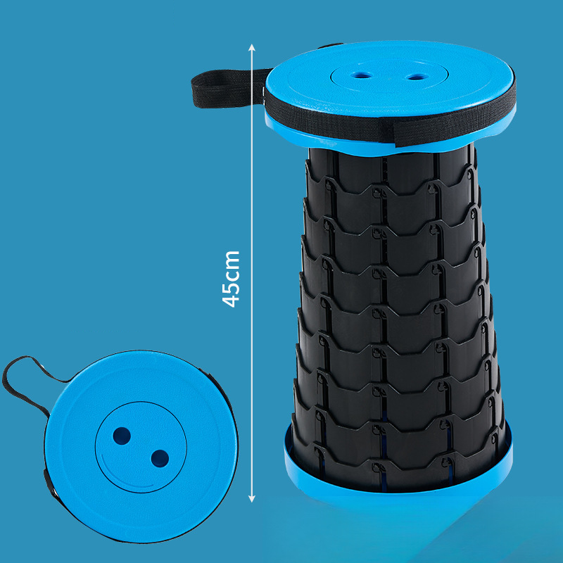 Upgraded folding stool thickened portable folding stool telescopic stool