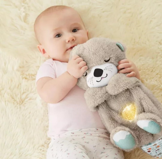Cute breathing otter comfort bear plush toy