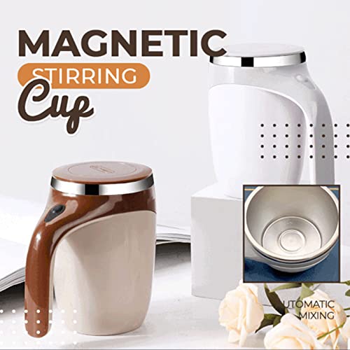 ☕ Rechargeable Magnetic Stirring Cup – Lazy Auto Mix, Stainless Steel Coffee Cup! ✨