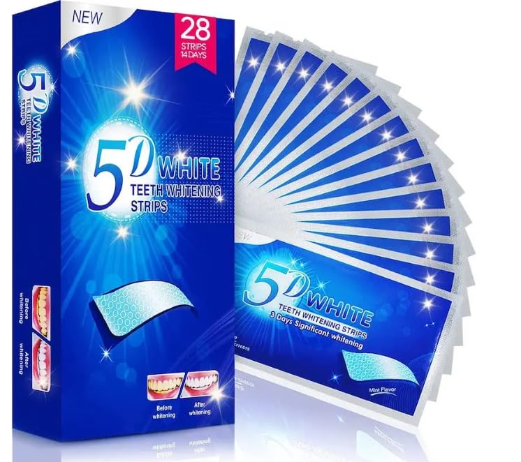 😁 3D/5D/9D Teeth Whitening Strips – Remove Stains/Yellowness, Clean Plaque! ✨