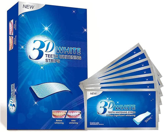 😁 3D/5D/9D Teeth Whitening Strips – Remove Stains/Yellowness, Clean Plaque! ✨