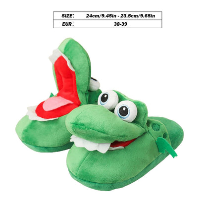 🐊 Crocodile Slippers – Ultra-Soft Fleece Lining, Anti-Slip Sole! ✨