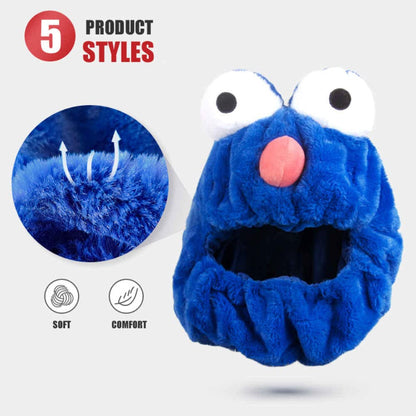 🛵 Plush Motorcycle Helmet Cover – Cartoon Design, Scratch-Resistant! ✨