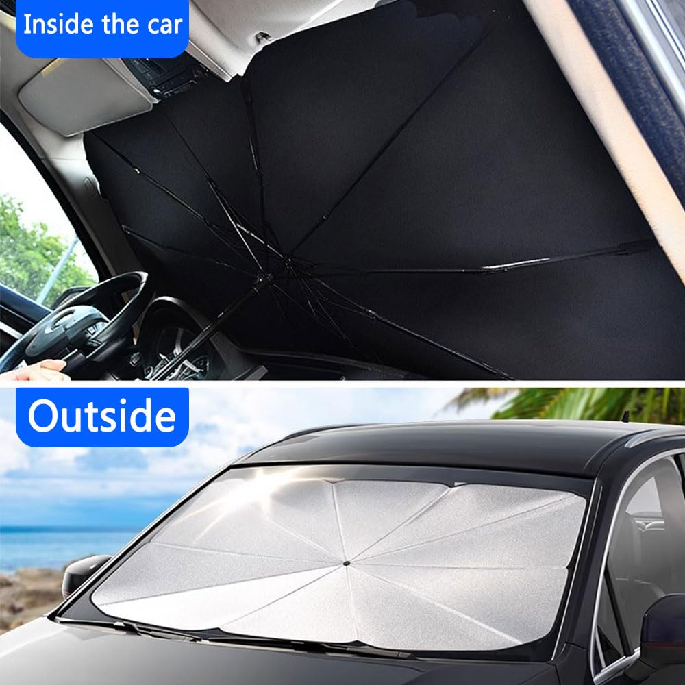 ☀️ Car Windshield Umbrella – 99.9% UV Block, Cool Interior Must-Have! 🚗