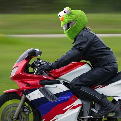 🛵 Plush Motorcycle Helmet Cover – Cartoon Design, Scratch-Resistant! ✨