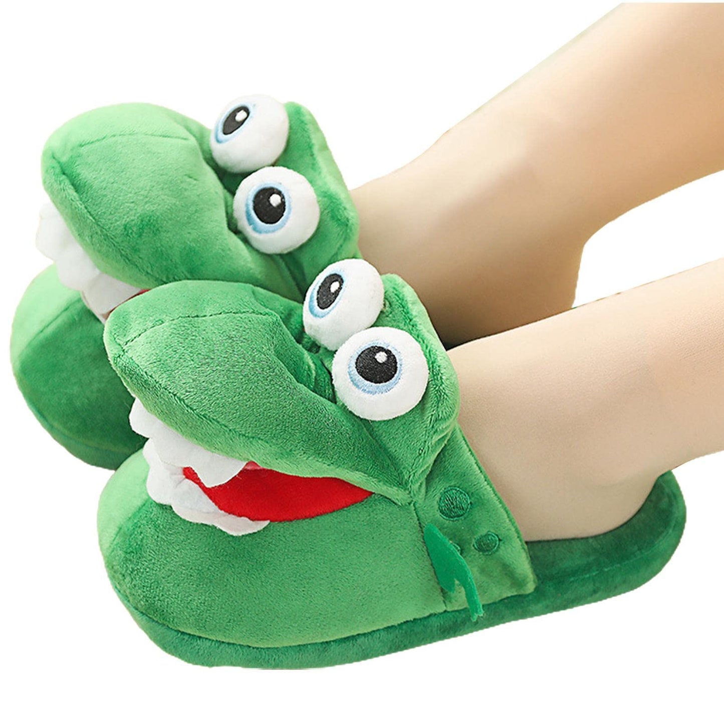 🐊 Crocodile Slippers – Ultra-Soft Fleece Lining, Anti-Slip Sole! ✨