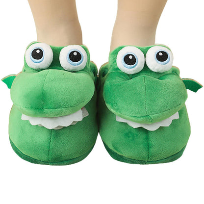 🐊 Crocodile Slippers – Ultra-Soft Fleece Lining, Anti-Slip Sole! ✨
