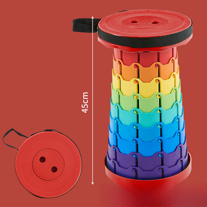 Upgraded folding stool thickened portable folding stool telescopic stool