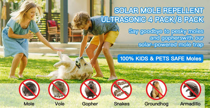 🔥Solar Power Mouse Mole Snakes Pest Rodent Repeller