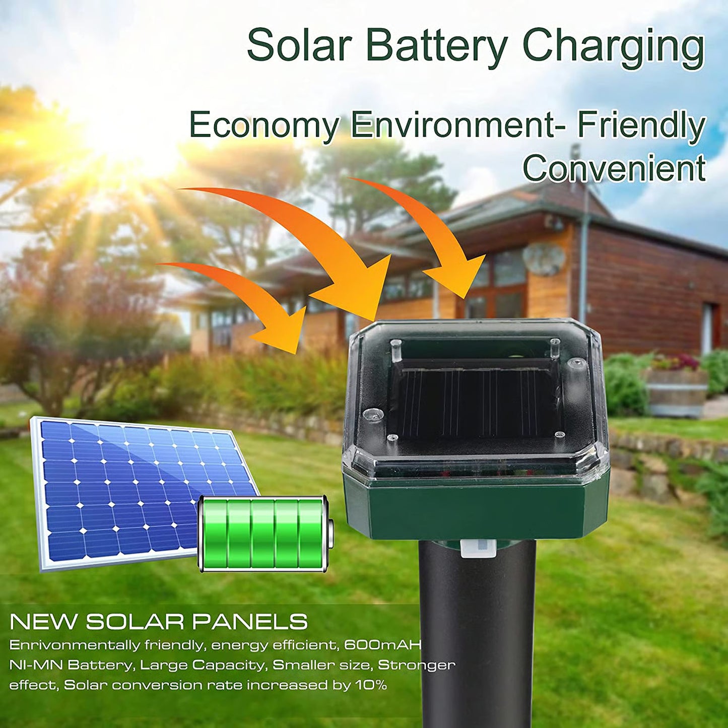 🔥Solar Power Mouse Mole Snakes Pest Rodent Repeller