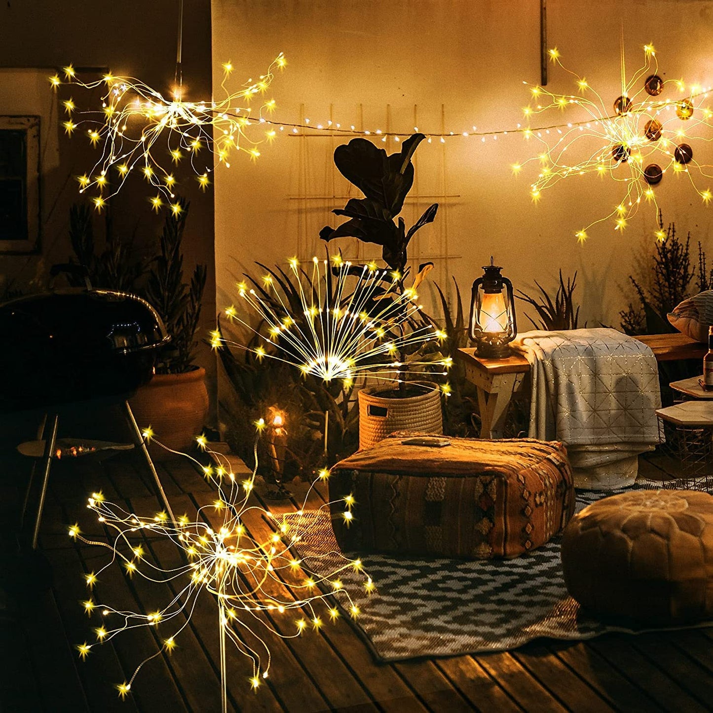 🌞 New LED Solar Firework Lights – Outdoor Waterproof, Dandelion Garden Decor! ✨