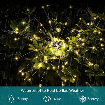 🌞 New LED Solar Firework Lights – Outdoor Waterproof, Dandelion Garden Decor! ✨