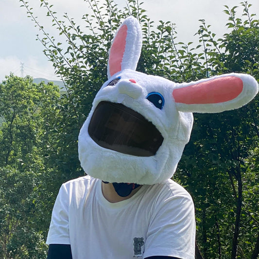 🛵 Plush Motorcycle Helmet Cover – Cartoon Design, Scratch-Resistant! ✨