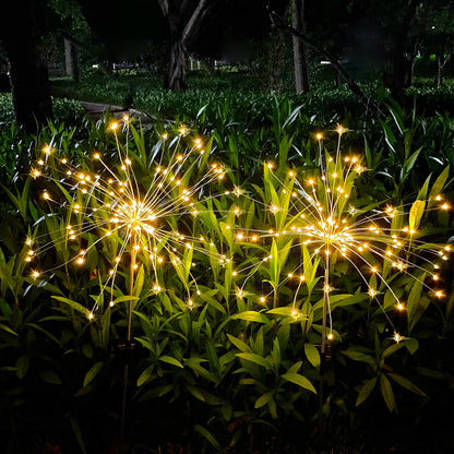 🌞 New LED Solar Firework Lights – Outdoor Waterproof, Dandelion Garden Decor! ✨