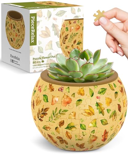 🌵 3D Puzzle Planter – Retro Tile, Danish Folk Style, Succulent/Cactus Pot! ✨