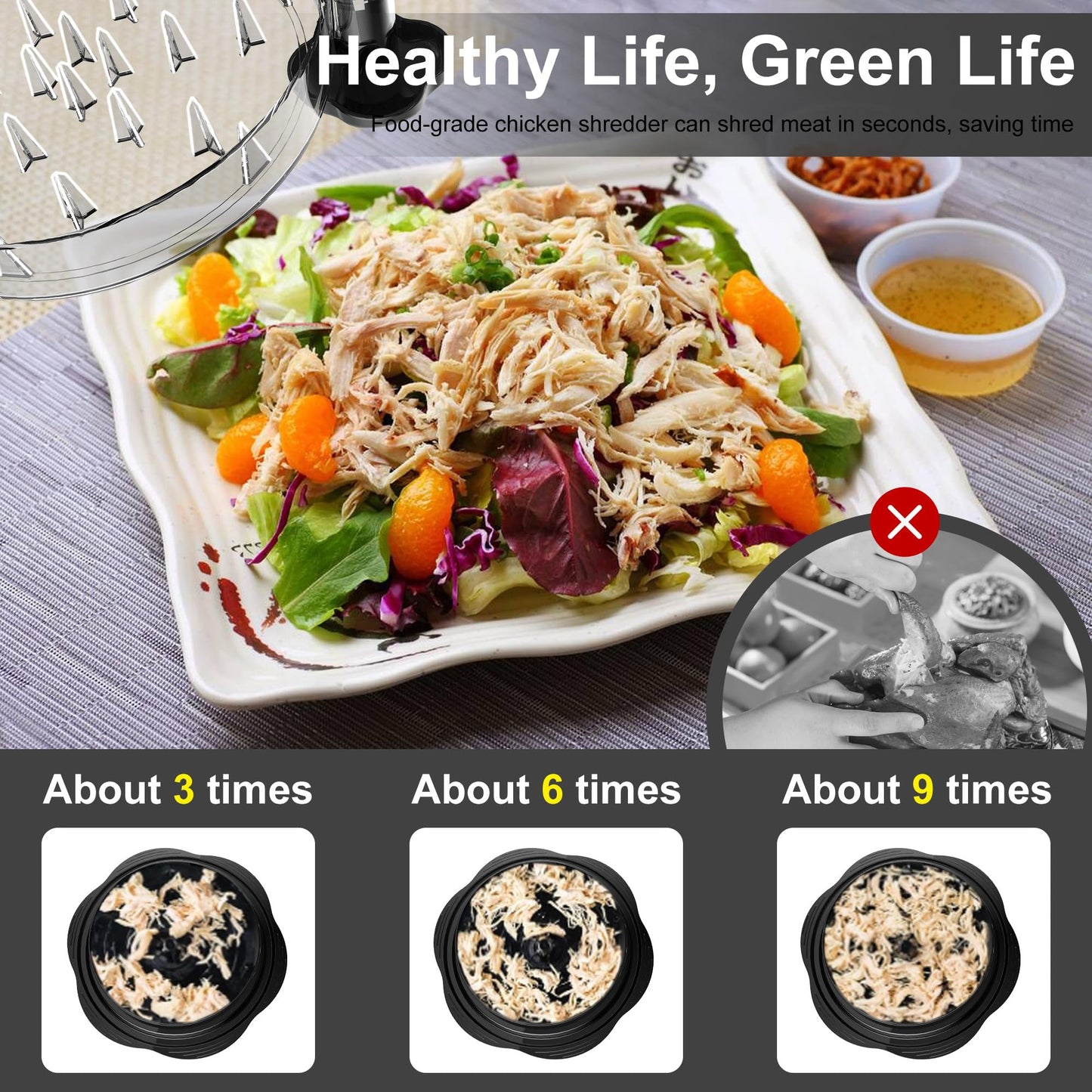 ✨ Meat Shredder Machine | Shreds Chicken/Pork/Beef in Seconds, Dishwasher Safe 🥩