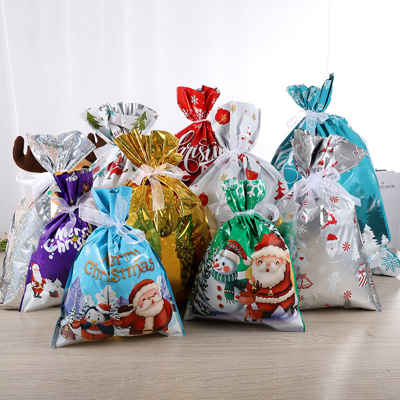 🎄 30-Pack Christmas Gift Bags – Drawstring/Foil, Assorted Sizes, Holiday Wrapping! ✨