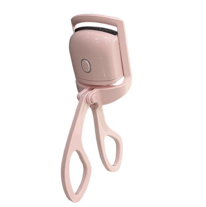 🧖♀️ Pink Electric Heated Eyelash Curler – LCD Display, Rapid Heating! ✨