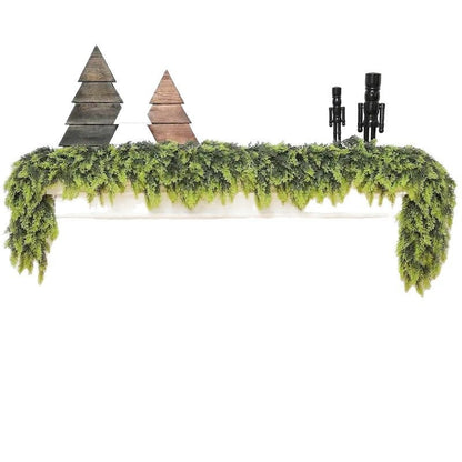 1.8 meters (45 heads)🎅 Pine Leaf Christmas Garland – Festive Decor for Table, Fireplace, Holiday Must-Have! 🌟