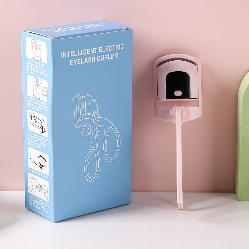 🧖♀️ Pink Electric Heated Eyelash Curler – LCD Display, Rapid Heating! ✨