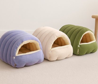 Thickened and warm detachable enclosed bed for dogs and cats