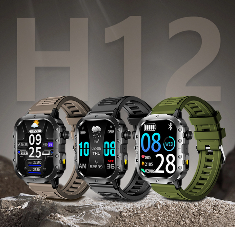 ⌚ New H12 Smart Watch✨Wireless charging, heart rate monitoring, dynamic island design, outdoor flashlight✨