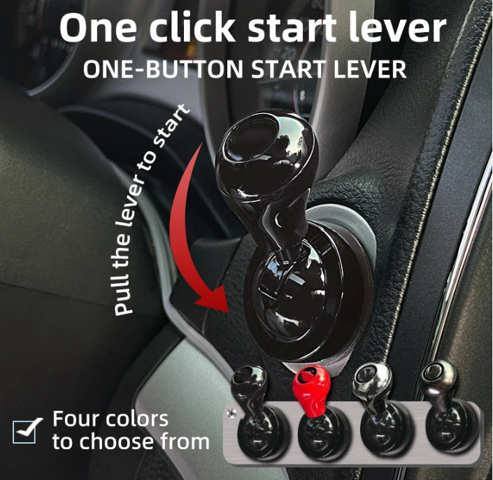 Metal club-style car one-touch start button rocker start cover decorative sticker