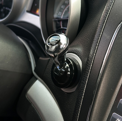 Metal club-style car one-touch start button rocker start cover decorative sticker