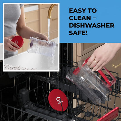 🥞 Purple Pancake Batter Dispenser – 4-Cup, Leak-Free, Dishwasher Safe! ✨