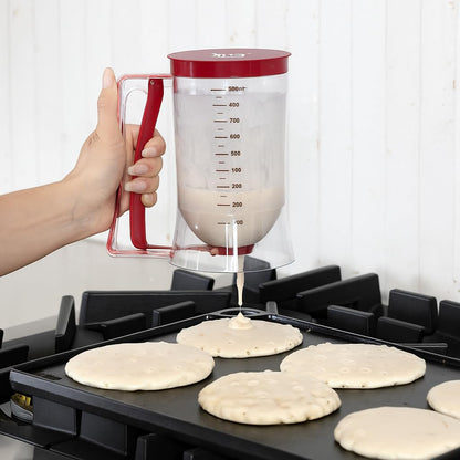 🥞 Purple Pancake Batter Dispenser – 4-Cup, Leak-Free, Dishwasher Safe! ✨