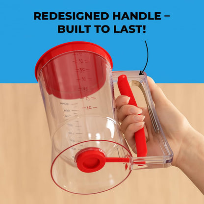🥞 Purple Pancake Batter Dispenser – 4-Cup, Leak-Free, Dishwasher Safe! ✨