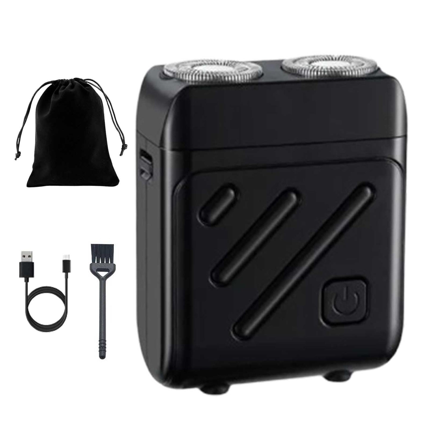 🪒 Mini Portable Electric Shaver – 2025 Upgrade Double Head, 360° Rotary, Wet/Dry Waterproof (Silver-Orange)! ✨