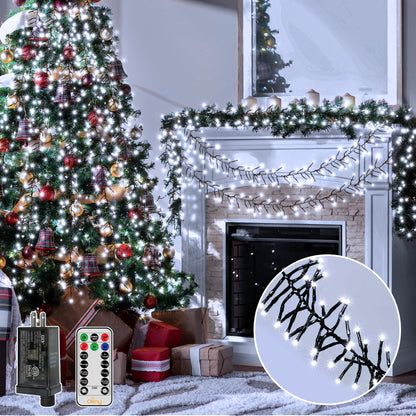 🎅 Waterproof Cluster Christmas Lights | 4 Brightness Levels, Remote Control ✨